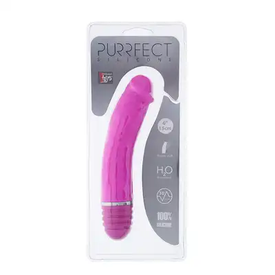 Wibrator-PURRFECT SILICONE VIBRATOR 6INCH PINK
