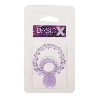 Pierścień-BASICX TPR DOUBLE COCKRING PURPLE 1INCH
