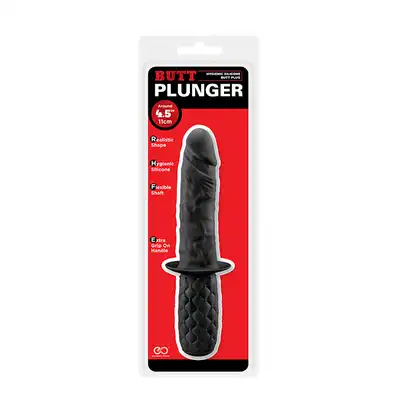 Plug-BUTT PLUNGER 4.5INCH BLACK