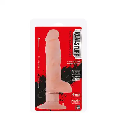 Wibrator-REALSTUFF 7INCH VIBRATOR - FLESH