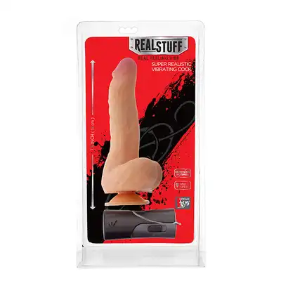 Wibrator-REALSTUFF 7.5INCH VIBRATOR - FLESH