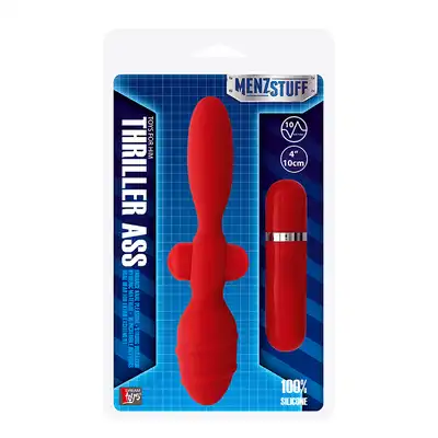 Plug/vibr-MENZSTUFF THRILLER ASS RED