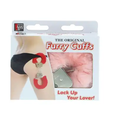 Kajdanki-METAL HANDCUFF WITH PLUSH PINK