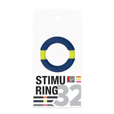 Pierścień-NEON STIMU RING 32MM BLUE/YELLOW