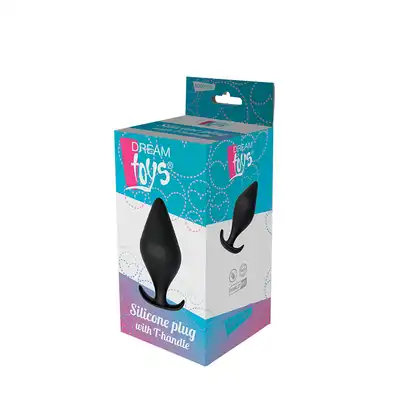 Plug-DREAM TOYS BLACK PLUG WITH T-HANDLE