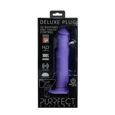 Wibrator-PURRFECT SILICONE ONE TOUCH PURPLE