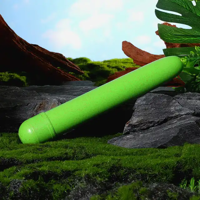 Gaia  - Zielony wibrator Gaia Eco Green Biofeel. Pierwszy na świecie model wibratora biodegradowalnego. Nieduży 14.5 cm