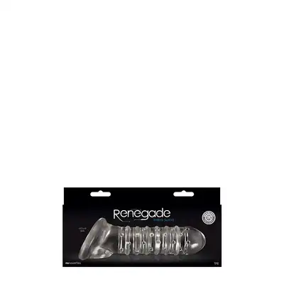 Stymulator-RENEGADE RIBBED EXTENSION CLEAR