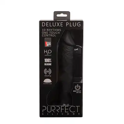 Wibrator-PURRFECT SILICONE ONE TOUCH BLACK