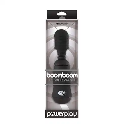 Stymulator-POWERPLAY BOOMBOOM POWER WAND BLACK