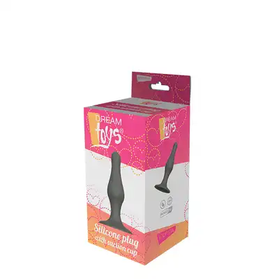 Plug-DREAM TOYS GREY PLUG WITH SUCTION CUP