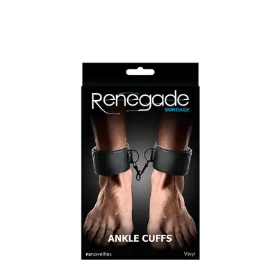 Kajdanki-RENEGADE BONDAGE ANKLE CUFFS BLACK