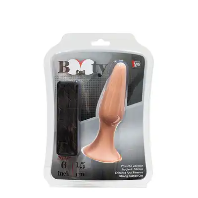 Plug/vibr-BOOTYFUL 6INCH SLIM INTRUDER FLESH