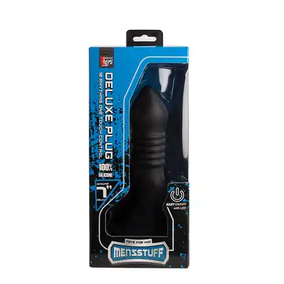 Plug/vibr-MENZSTUFF VIBRATING BUTT PLUG 7INCH BLAC