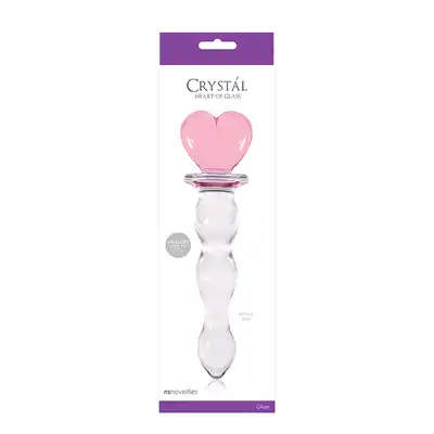 Dildo-CRYSTAL HEART OF GLASS PINK