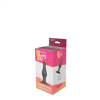 Plug-DREAM TOYS GREY PLUG WITH SUCTION CUP
