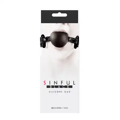 Knebel-SINFUL SOFT SILICONE GAG BLACK