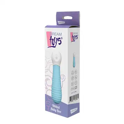 Wibrator-DREAM TOYS RIBBED BABY BOO BLUE