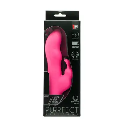 Wibrator-PURRFECT SILICONE DELUXE RABBIT PINK