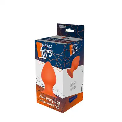 Plug-DREAM TOYS ORANGE PLUG WITH SUCTION CUP