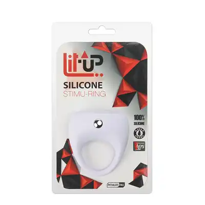 Pierścień-LIT-UP SILICONE STIMU RING 7 WHITE