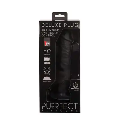 Wibrator-PURRFECT SILICONE ONE TOUCH BLACK