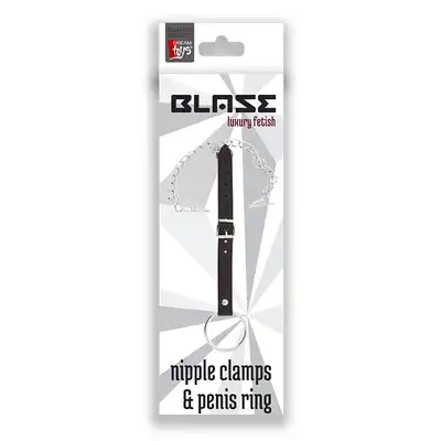 Stymulator-BLAZE NIPPLE CLAMPS &amp; PENIS RING