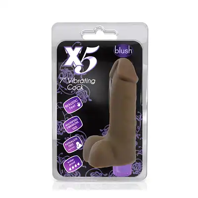 Wibrator-X5 7 VIBRATING COCK BROWN