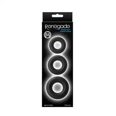 Pierścień-RENEGADE SUPER SOFT POWER RINGS BLACK