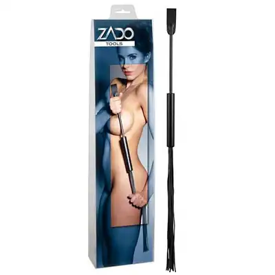 Zado - Leather Whip And Crop. Skórzany bat i packa w jednym.