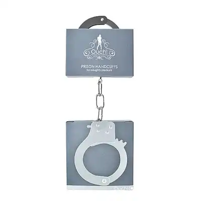 Ouch! - Prison Handcuffs. Klasyczne srebrne kajdanki.