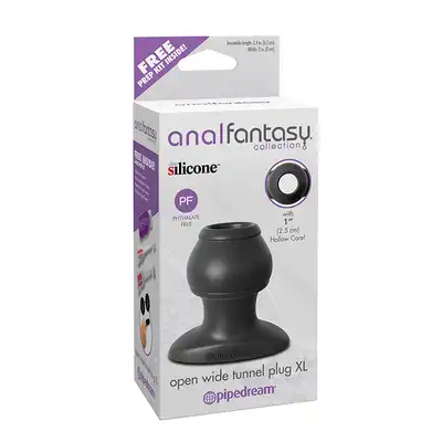 Anal Fantasy - Open Wide Tunnel Plug XL. Silikonowa wtyczka z tunelem. Większy rozmiar!