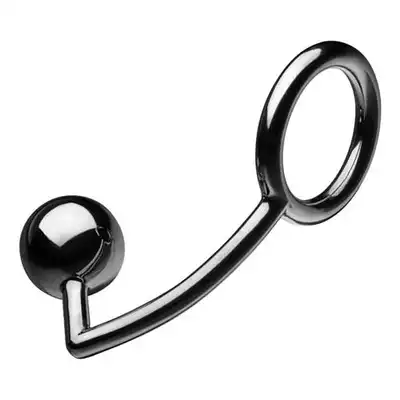 Tom Of Finland - Steel Cock Ring With Anal Ball. Okazja! Z przetarciamiStalowy ring na penisa, z kulką analną.