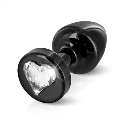 Diogol - Anni R Heart Black. Luksusowa wtyczka analna. Swarovski.