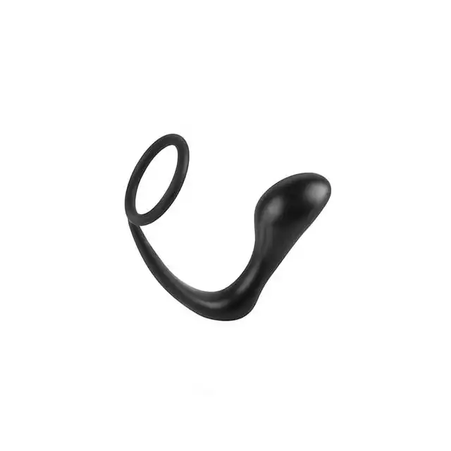 Anal Fantasy - Ass- Gasm Cockring Plug. Stymulator prostaty z ringiem na penisa. Silikon medyczny.