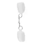 Ouch! - Velcro Cuffs White. Kajdanki zapinane na rzepy.