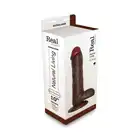 Real Rapture - Realistyczne, brązowe dildo z wibracjami. Extralarge - 25,5 cm.
