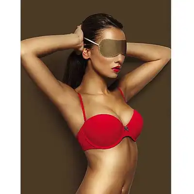 Ouch! - Premium Bonded Leather Eye Mask. Skórzana opaska na oczy. Mega sale! Ostatnia sztuka!