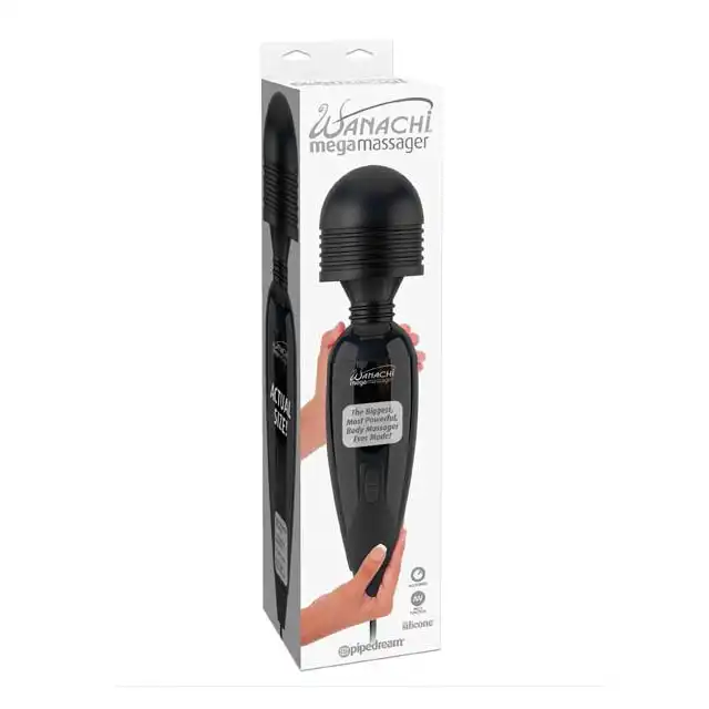 Wanachi - Mega Massager Black. Wibrator Magic Wand w rozmiarze XXL.