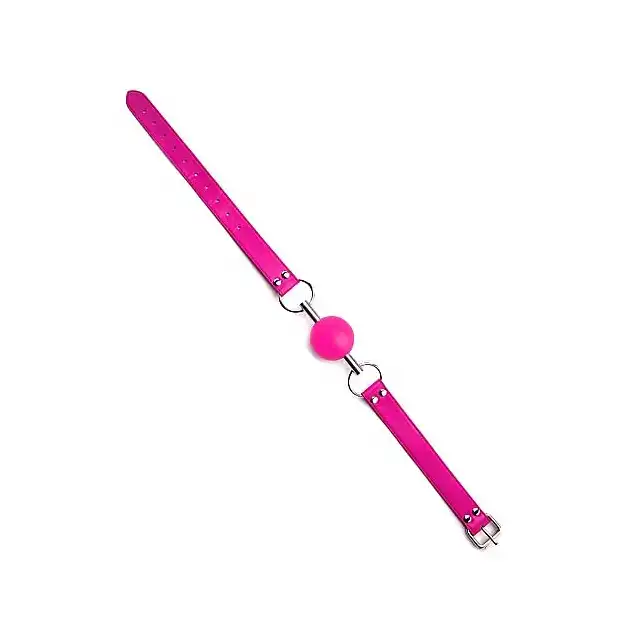 Ouch! - Solid Ball Gag Pink. Knebel z kulką na metalowym pręcie. Mega Sale! Ostatnia sztuka!