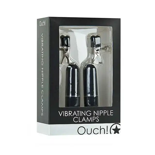Ouch! - Vibrating Nipple Clamps. Wibrujące klamerki na sutki.