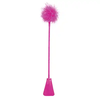 Fetish Fantasy - Feather Crop Pink. Packa z puszkiem do łaskotania.