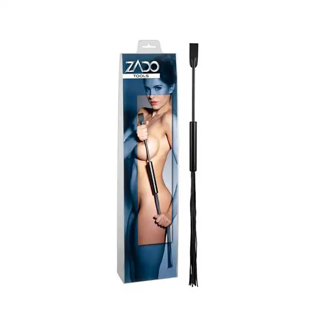 Zado - Leather Whip And Crop. Skórzany bat i packa w jednym.