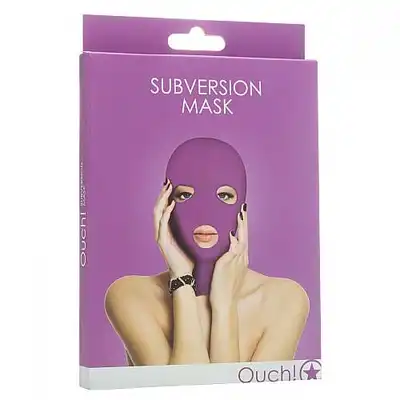 Ouch! - Subversion Mask Purple. Maska z zamkiem błyskawicznym.