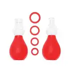 Ouch! - Nipple Erector Set Red. Pompki do sutków z zestawem obrączek.