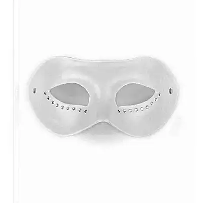 Ouch! - Diamond Mask White. Maska z diamencikami.