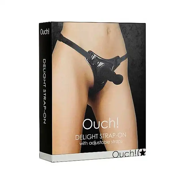 Ouch! - Delight Strap-on. Strap-on dla kobiet z regulowanymi paskami.