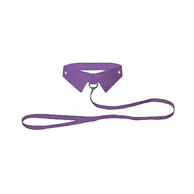 Ouch! - Classic Collar With Leash Purple. Szykowny kołnierzyk ze smyczą. Mega Sale!