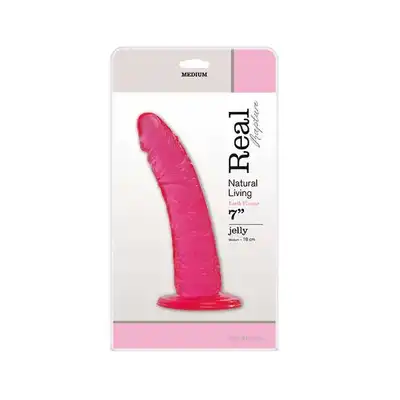 Real Rapture -  Realistyczne dildo żelowe, Pink 18 cm.
