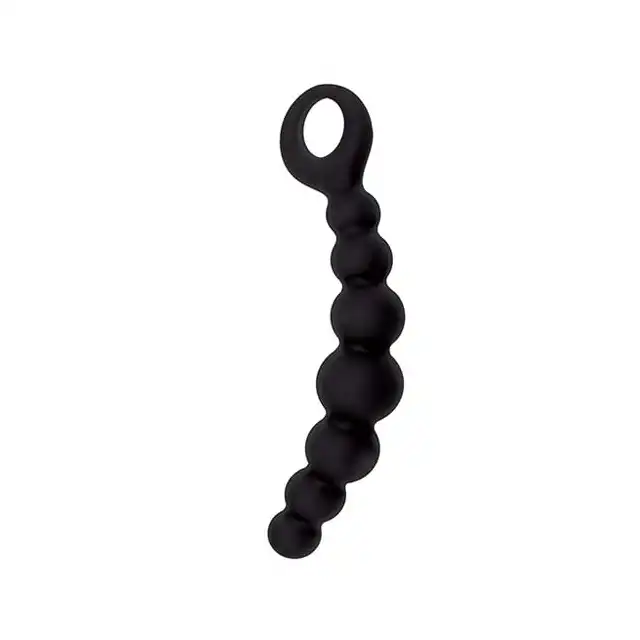 Silicone - Caterpill-Ass Black - Koraliki Analne.